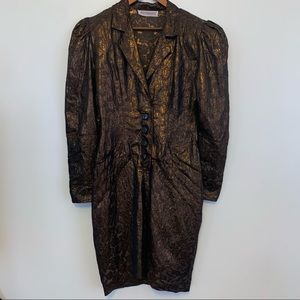 Vintage 80s Rocco Barocco brown Lemé dress